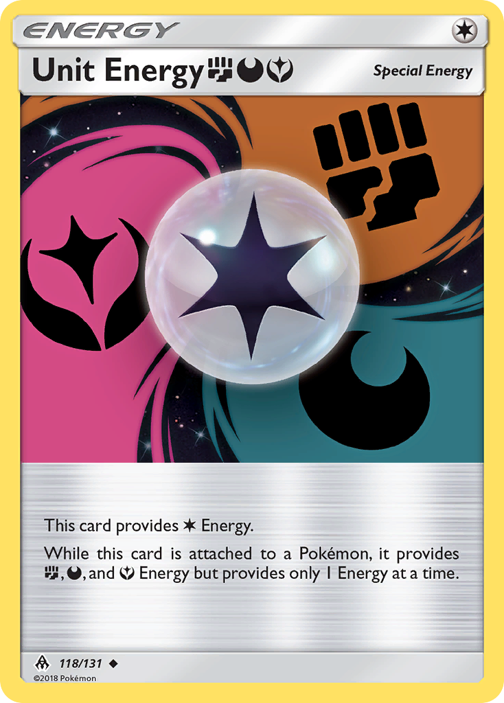 Unit Energy (118/131) (Fighting, Darkness, Fairy) [Sun & Moon: Forbidden Light] | Pegasus Games WI