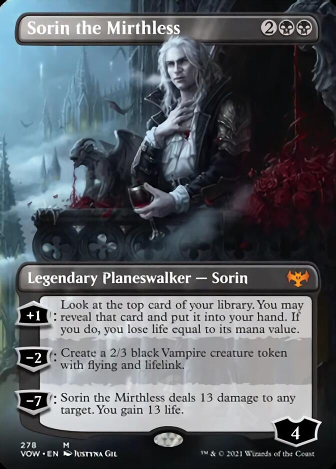 Sorin the Mirthless (Borderless) [Innistrad: Crimson Vow] | Pegasus Games WI