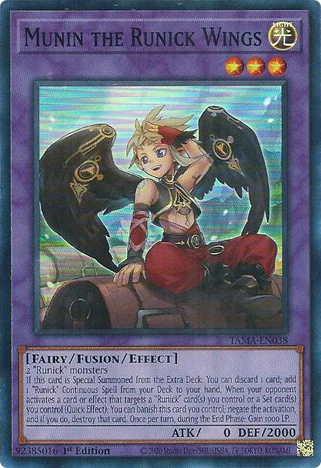 Munin the Runick Wings [TAMA-EN038] Super Rare | Pegasus Games WI
