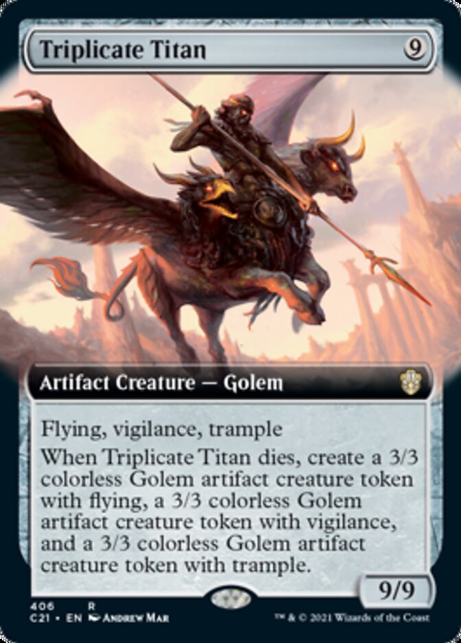 Triplicate Titan (Extended Art) [Commander 2021] | Pegasus Games WI