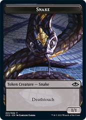 Snake // Zombie Double-Sided Token [Commander Collection: Black Tokens] | Pegasus Games WI