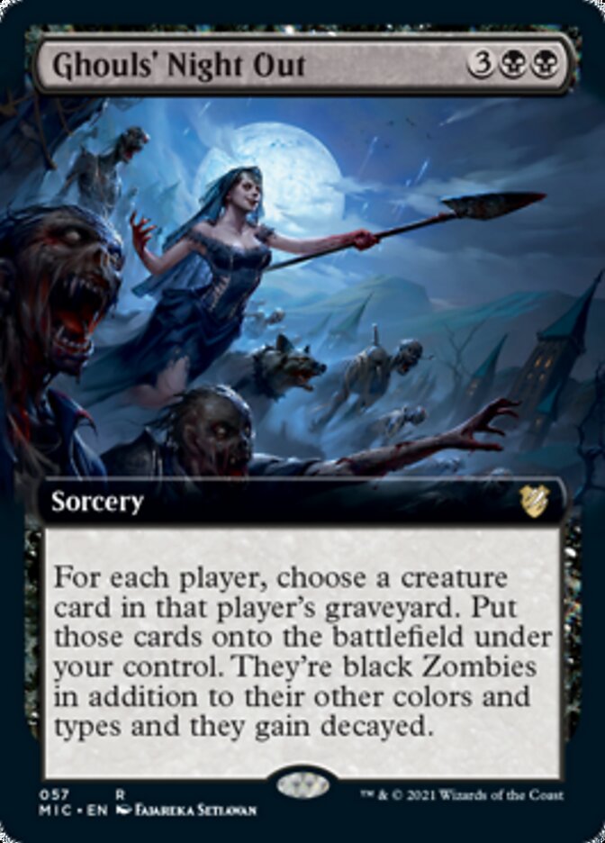 Ghouls' Night Out (Extended Art) [Innistrad: Midnight Hunt Commander] | Pegasus Games WI