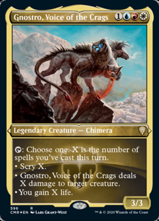 Gnostro, Voice of the Crags (Etched) [Commander Legends] | Pegasus Games WI