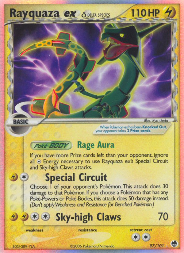 Rayquaza ex (97/101) (Delta Species) [EX: Dragon Frontiers] | Pegasus Games WI