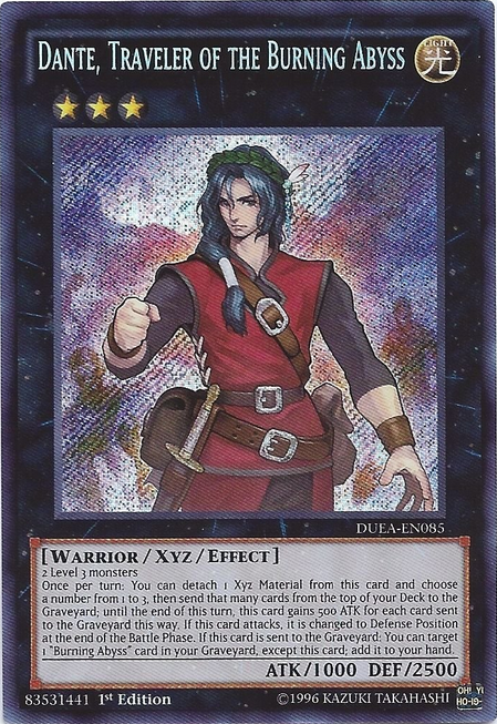 Dante, Traveler of the Burning Abyss [DUEA-EN085] Secret Rare | Pegasus Games WI