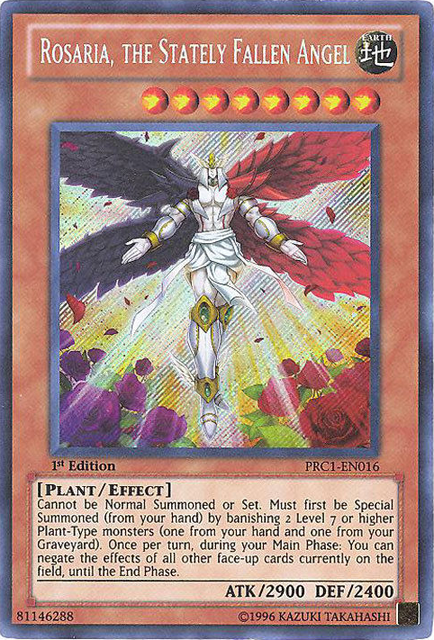 Rosaria, the Stately Fallen Angel [PRC1-EN016] Secret Rare | Pegasus Games WI