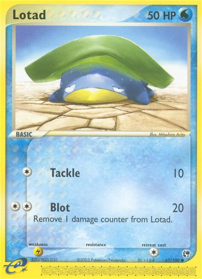 Lotad (67/100) [EX: Sandstorm] | Pegasus Games WI