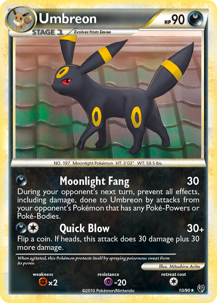 Umbreon (10/90) [HeartGold & SoulSilver: Undaunted] | Pegasus Games WI