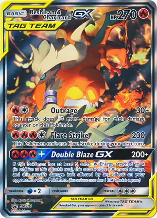 Reshiram & Charizard GX (SM201) (Jumbo Card) [Sun & Moon: Black Star Promos] | Pegasus Games WI