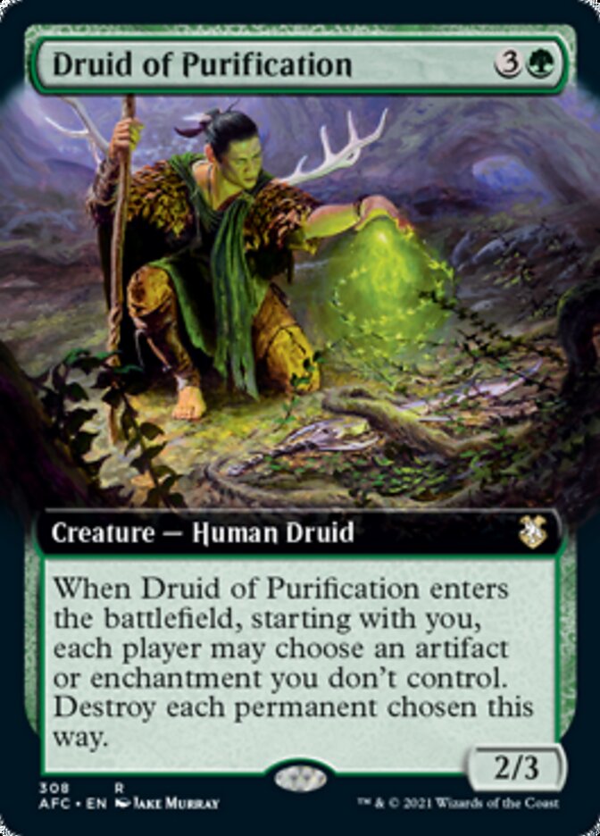 Druid of Purification (Extended Art) [Dungeons & Dragons: Adventures in the Forgotten Realms Commander] | Pegasus Games WI