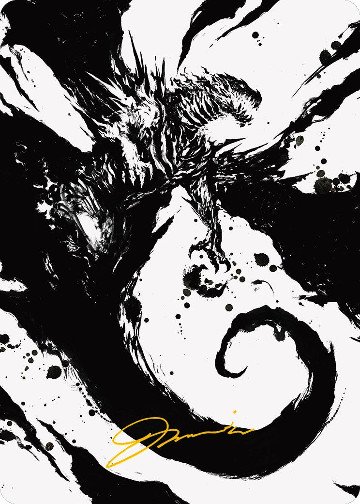 Capricious Hellraiser Art Card (Gold-Stamped Signature) [Phyrexia: All Will Be One Art Series] | Pegasus Games WI