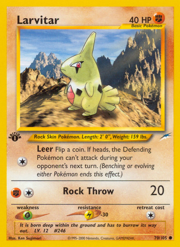 Larvitar (70/105) [Neo Destiny 1st Edition] | Pegasus Games WI