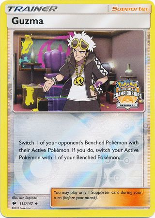 Guzma (115/147) (League Promo) [Sun & Moon: Burning Shadows] | Pegasus Games WI