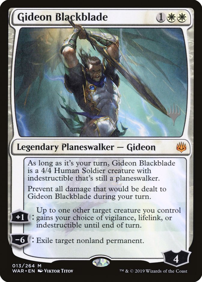 Gideon Blackblade (Promo Pack) [War of the Spark Promos] | Pegasus Games WI