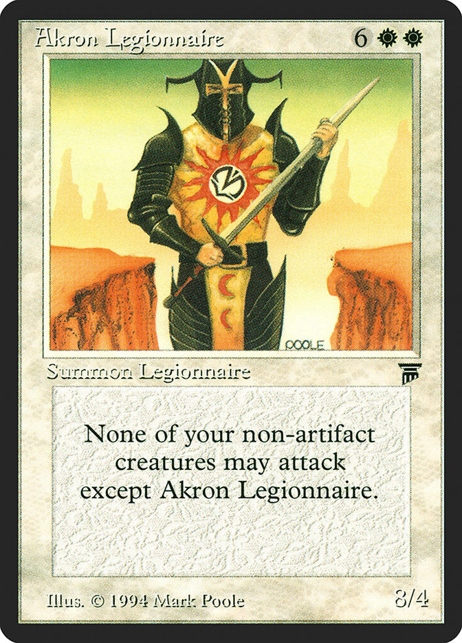 Akron Legionnaire [Legends] | Pegasus Games WI