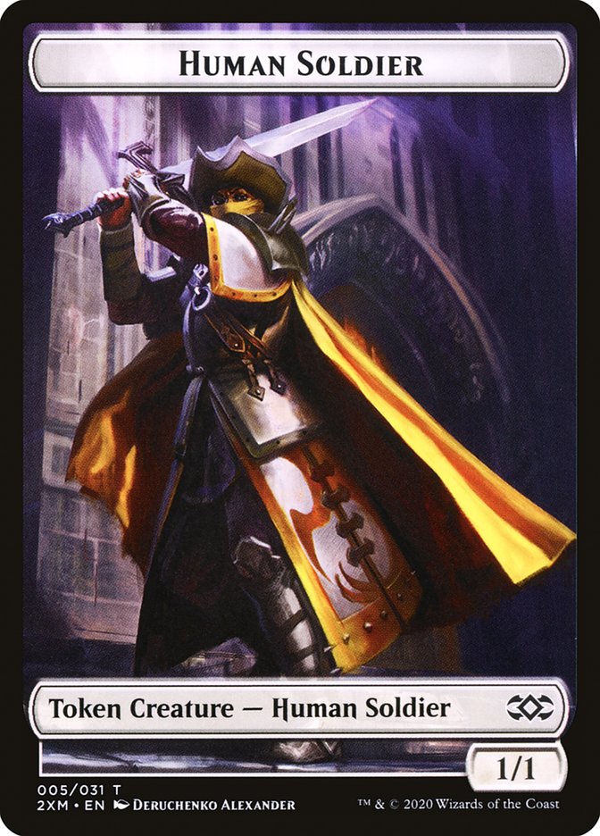 Human Soldier Token [Double Masters Tokens] | Pegasus Games WI