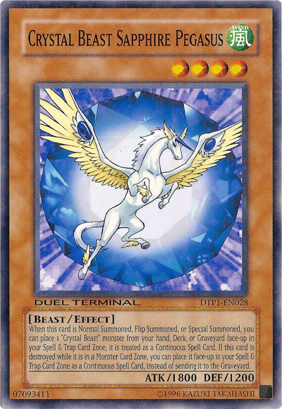 Crystal Beast Sapphire Pegasus [DTP1-EN028] Common | Pegasus Games WI