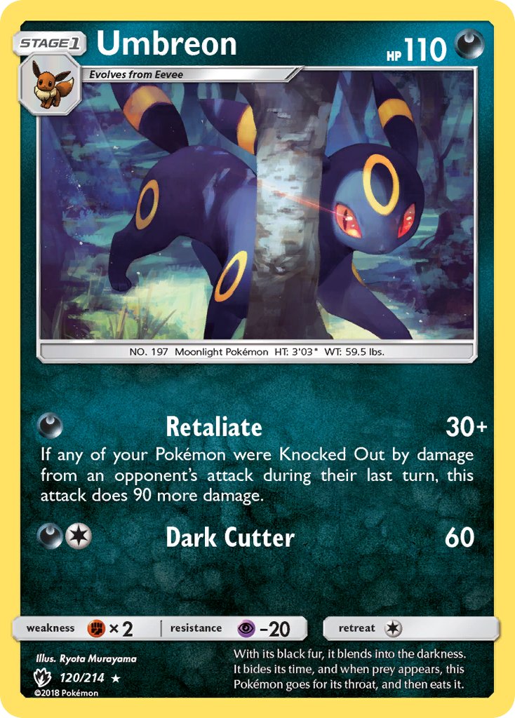 Umbreon (120/214) (Cosmos Holo) (Blister Exclusive) [Sun & Moon: Lost Thunder] | Pegasus Games WI