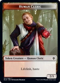 Human Cleric // Food (18) Double-Sided Token [Throne of Eldraine Tokens] | Pegasus Games WI