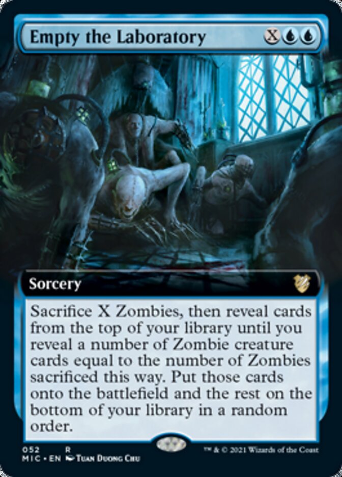 Empty the Laboratory (Extended Art) [Innistrad: Midnight Hunt Commander] | Pegasus Games WI