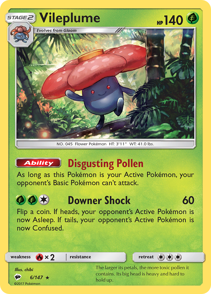 Vileplume (6/147) [Sun & Moon: Burning Shadows] | Pegasus Games WI