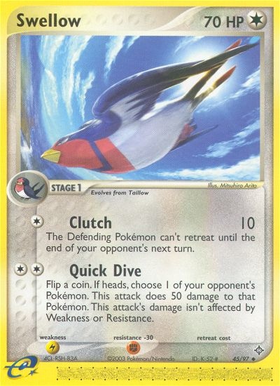 Swellow (45/97) [EX: Dragon] | Pegasus Games WI