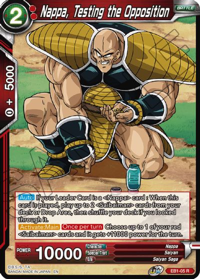 Nappa, Testing the Opposition (EB1-05) [Battle Evolution Booster] | Pegasus Games WI