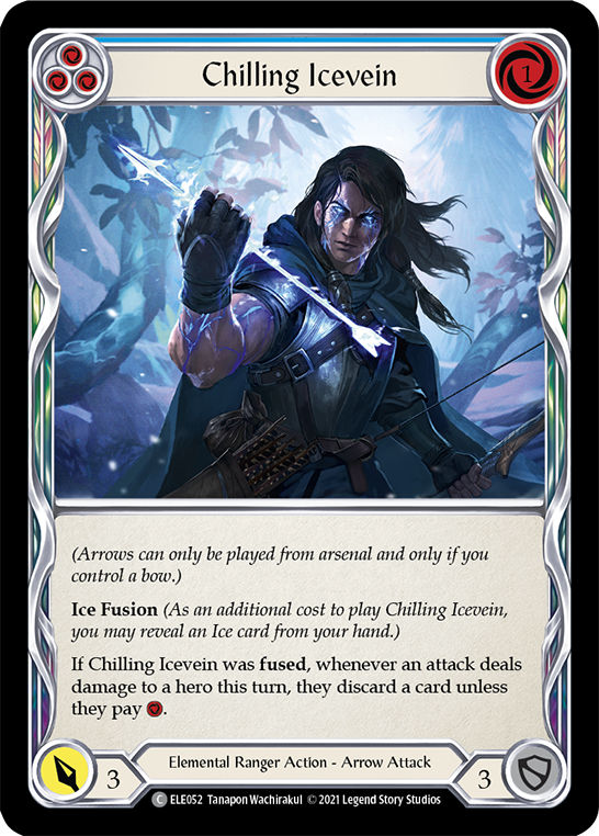 Chilling Icevein (Blue) [ELE052] (Tales of Aria)  1st Edition Rainbow Foil | Pegasus Games WI