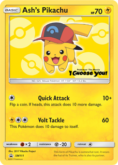 Ash's Pikachu (SM111) [Sun & Moon: Black Star Promos] | Pegasus Games WI