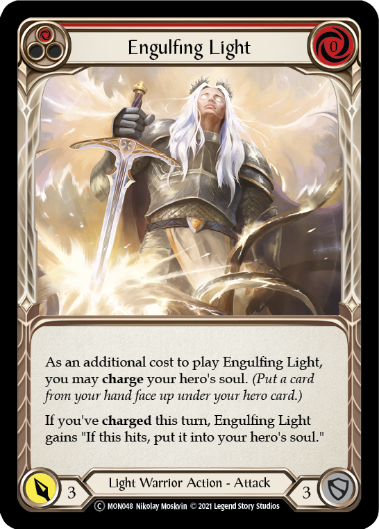 Engulfing Light (Red) (Rainbow Foil) [U-MON048-RF] Unlimited Rainbow Foil | Pegasus Games WI