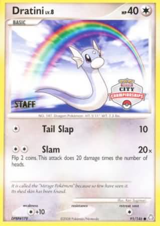 Dratini (91/146) (City Championship Promo Staff) [Diamond & Pearl: Legends Awakened] | Pegasus Games WI