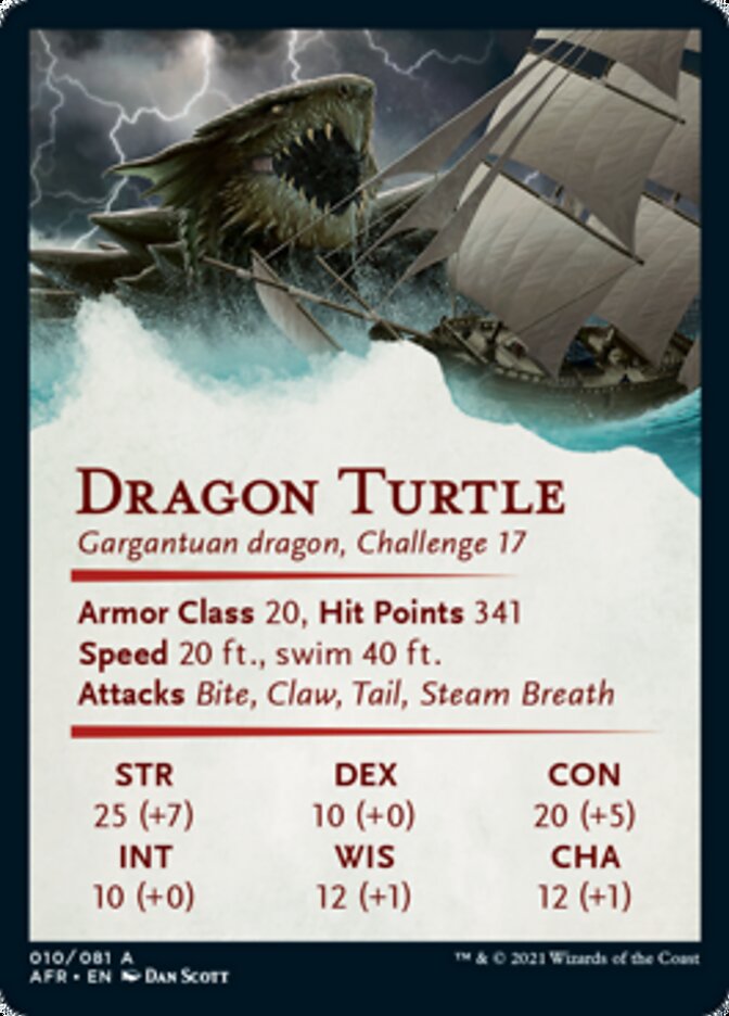 Dragon Turtle Art Card [Dungeons & Dragons: Adventures in the Forgotten Realms Art Series] | Pegasus Games WI