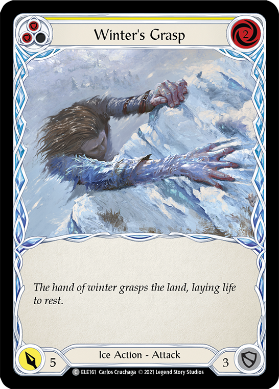 Winter's Grasp (Yellow) [ELE161] (Tales of Aria)  1st Edition Rainbow Foil | Pegasus Games WI