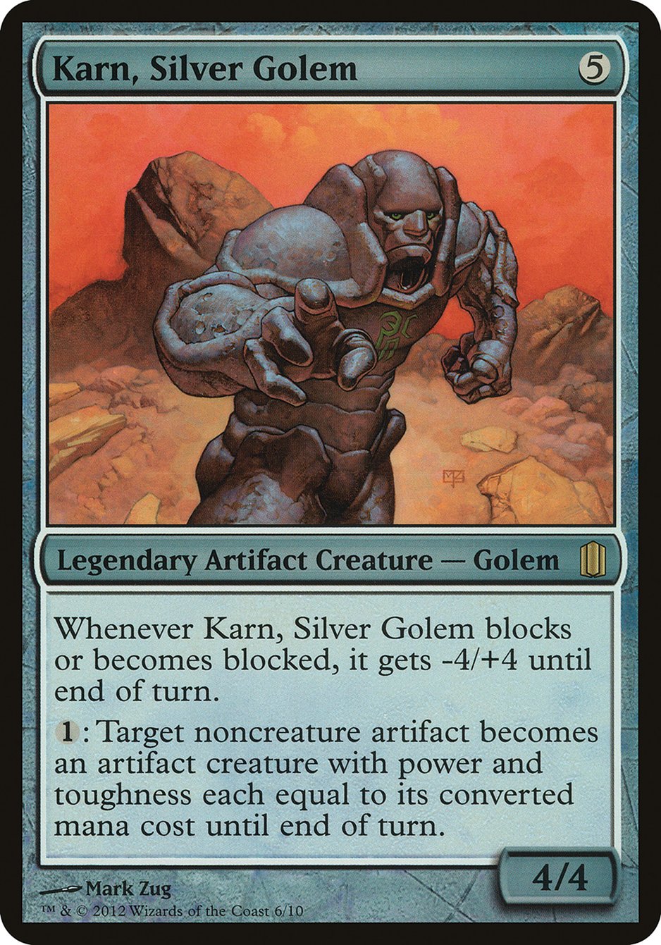 Karn, Silver Golem (Oversized) [Commander's Arsenal Oversized] | Pegasus Games WI