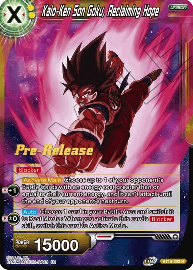 Kaio-Ken Son Goku, Reclaiming Hope (BT15-093) [Saiyan Showdown Prerelease Promos] | Pegasus Games WI