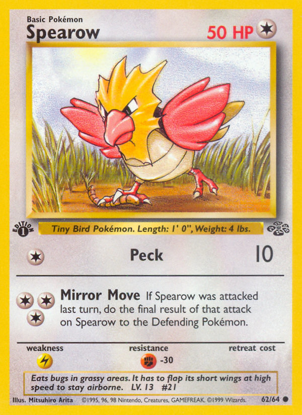 Spearow (62/64) [Jungle 1st Edition] | Pegasus Games WI