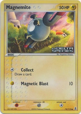 Magnemite (74/113) (Stamped) [EX: Delta Species] | Pegasus Games WI