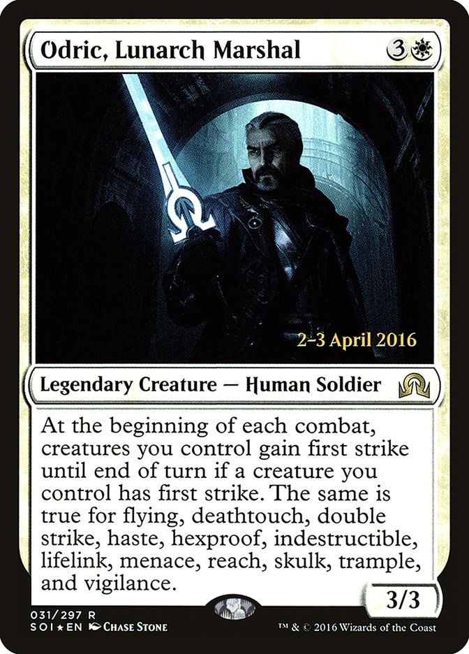 Odric, Lunarch Marshal [Shadows over Innistrad Prerelease Promos] | Pegasus Games WI