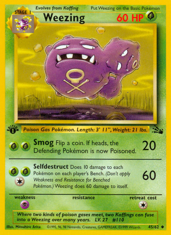 Weezing (45/62) [Fossil 1st Edition] | Pegasus Games WI