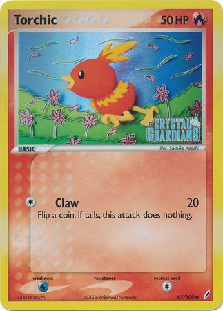 Torchic (65/100) (Stamped) [EX: Crystal Guardians] | Pegasus Games WI