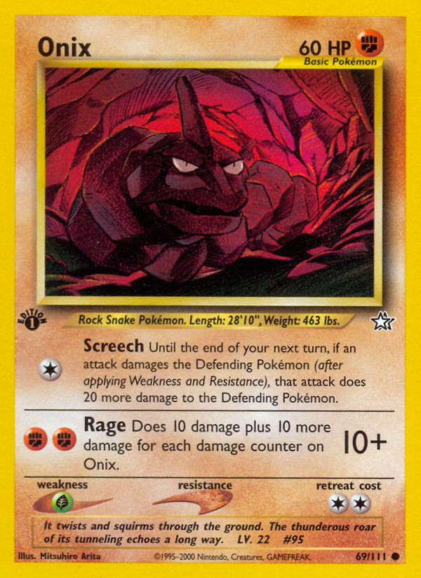 Onix (69/111) [Neo Genesis 1st Edition] | Pegasus Games WI