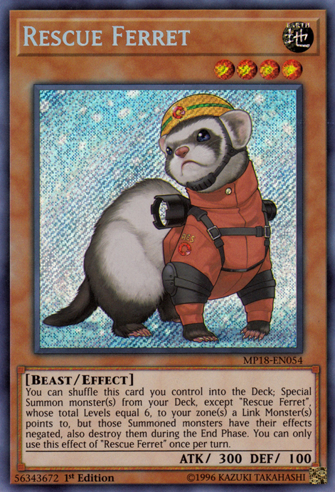 Rescue Ferret [MP18-EN054] Secret Rare | Pegasus Games WI