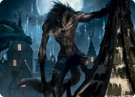 Stalking Predator Art Card [Innistrad: Midnight Hunt Art Series] | Pegasus Games WI