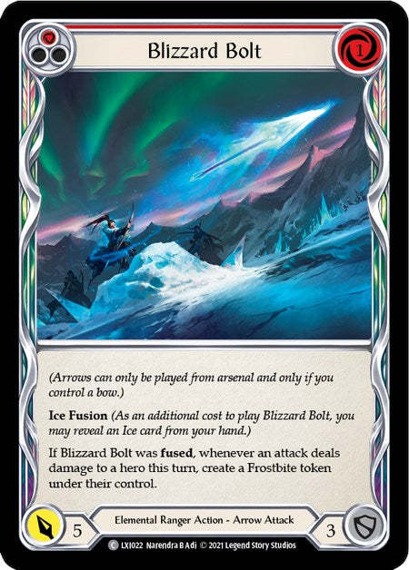 Blizzard Bolt (Red) [LXI022] (Tales of Aria Lexi Blitz Deck)  1st Edition Normal | Pegasus Games WI