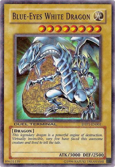 Blue-Eyes White Dragon [DTP1-EN001] Super Rare | Pegasus Games WI