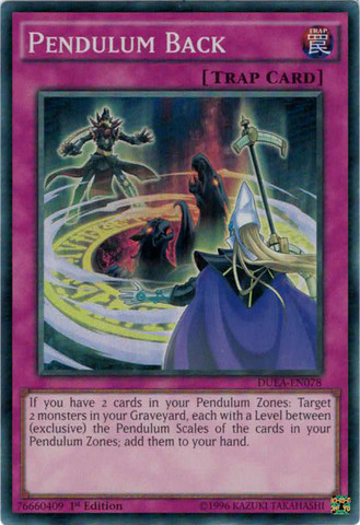 Pendulum Back [DUEA-EN078] Super Rare | Pegasus Games WI
