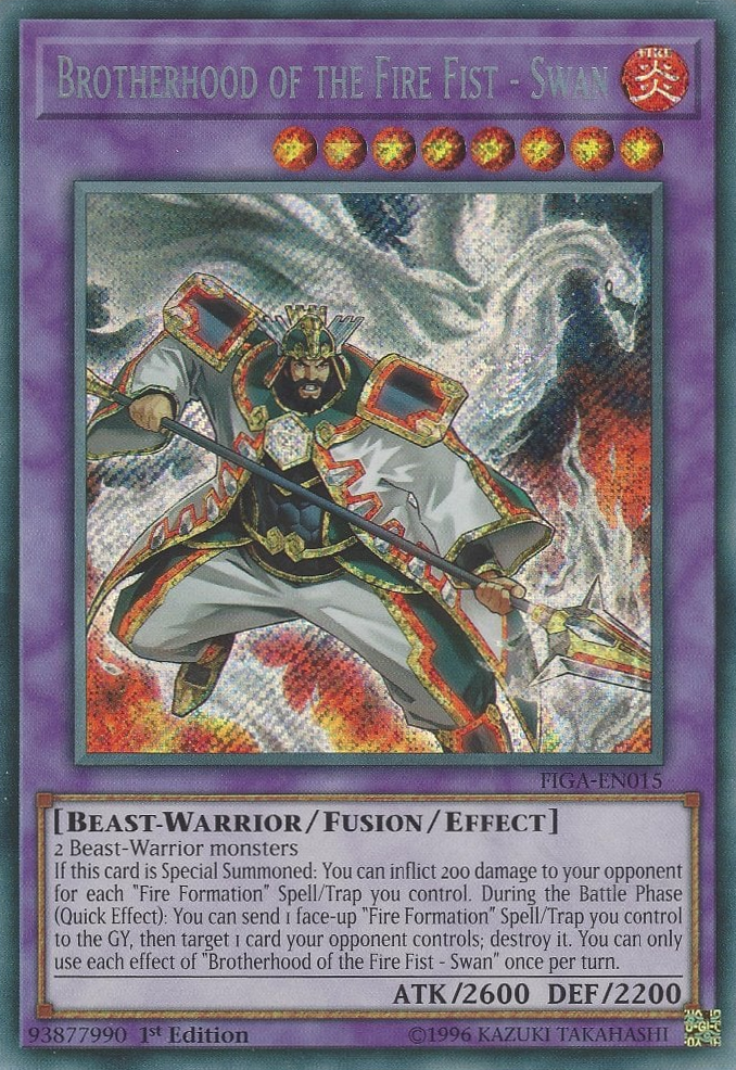 Brotherhood of the Fire Fist - Swan [FIGA-EN015] Secret Rare | Pegasus Games WI