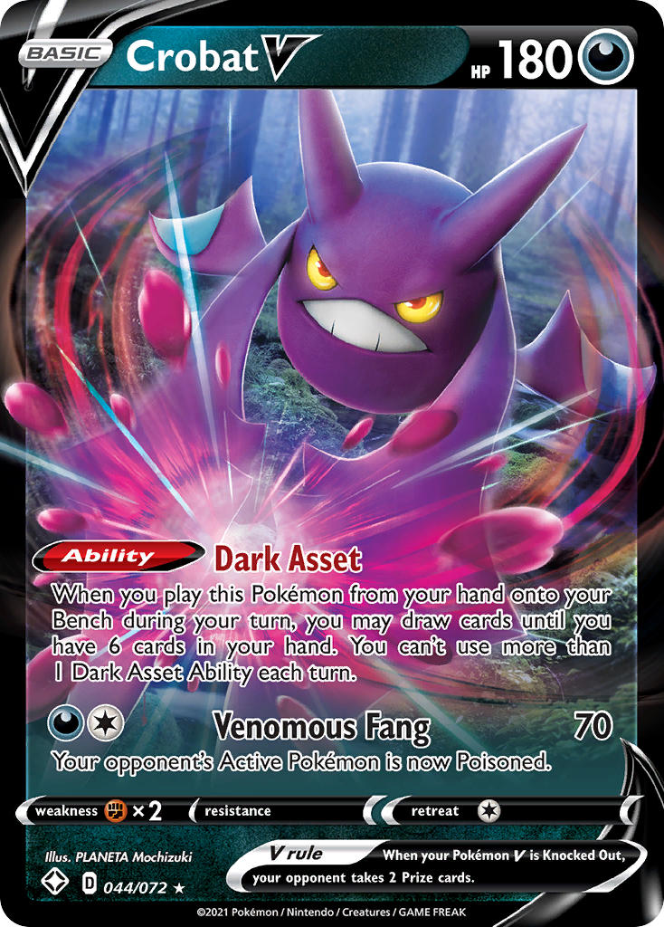 Crobat V (044/072) [Sword & Shield: Shining Fates] | Pegasus Games WI