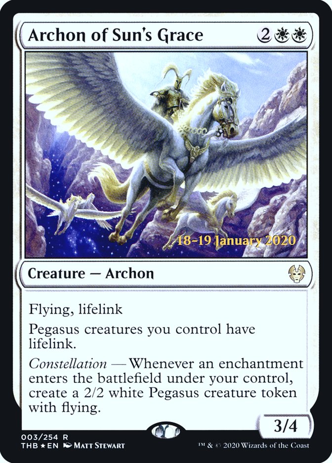 Archon of Sun's Grace [Theros Beyond Death Prerelease Promos] | Pegasus Games WI