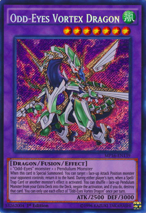 Odd-Eyes Vortex Dragon [MP16-EN139] Secret Rare | Pegasus Games WI